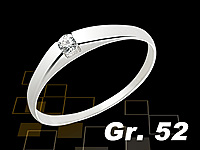 St. Leonhard Schmaler Silber-Ring mit Zirkonia, Größe 52 (Ø 16,5mm)