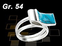 St. Leonhard Silber-Ring mit echtem Türkis, Größe 54 (17,1 mm)